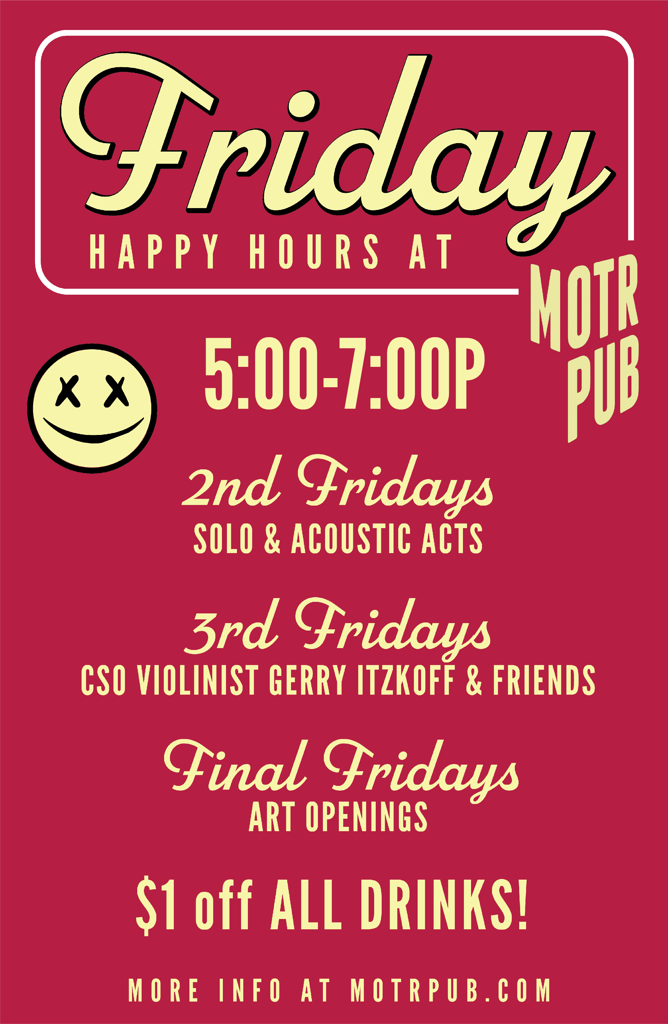 MOTR Pub Happy Hour Events