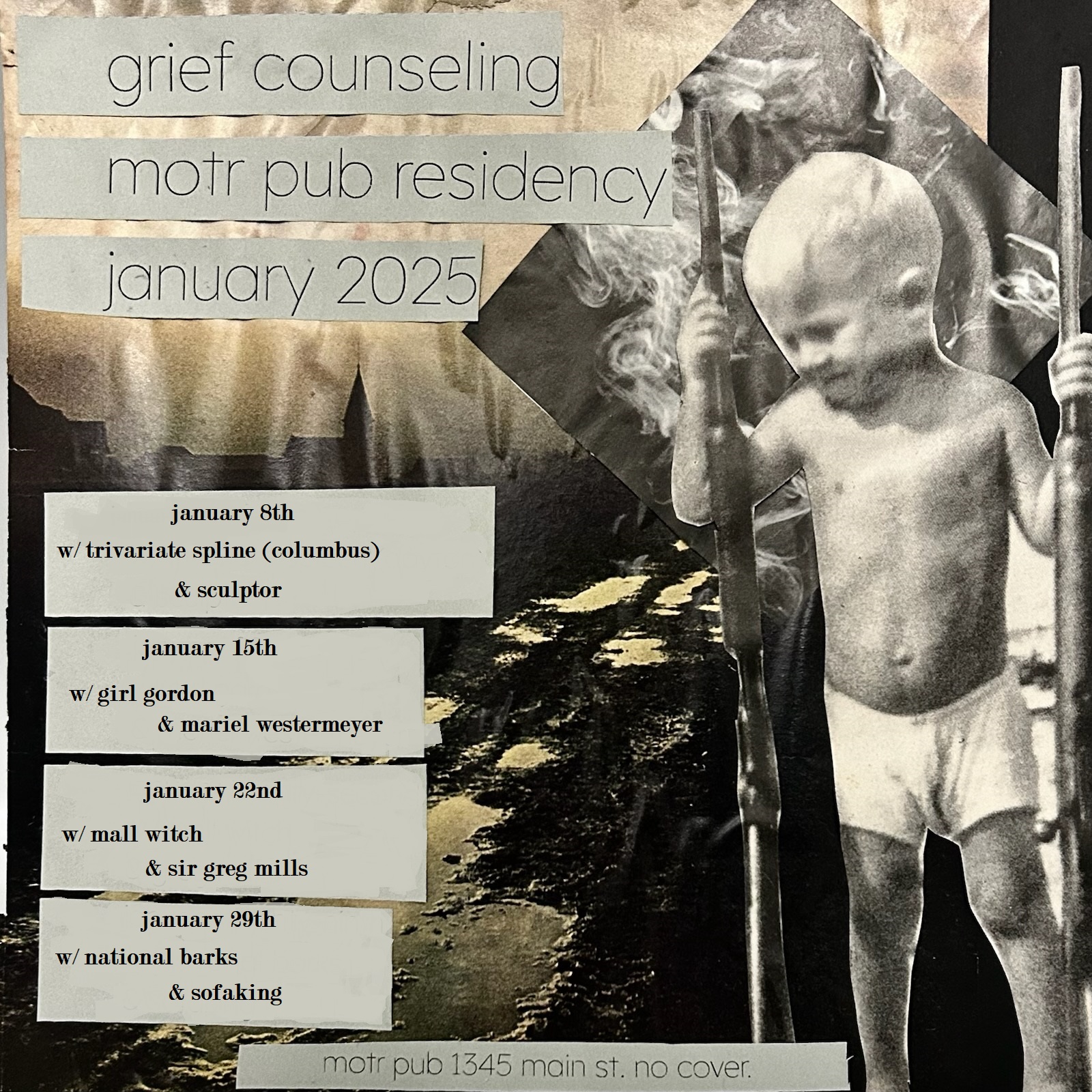 GRIEF COUNSELING ARTIST IN RESIDENCY w/ TRIVARIATE SPLEEN (Dayton, OH) and SCULPTOR